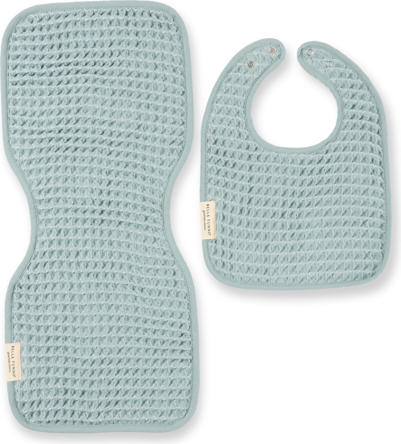 Reversible Bib + Burp Set Fog