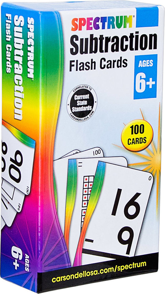 Spectrum Subtraction Flash Cards (Ages 6+)