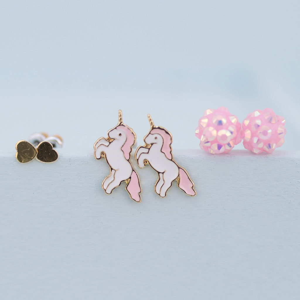 Boutique Unicorn Studded Earrings Great Pretenders USA