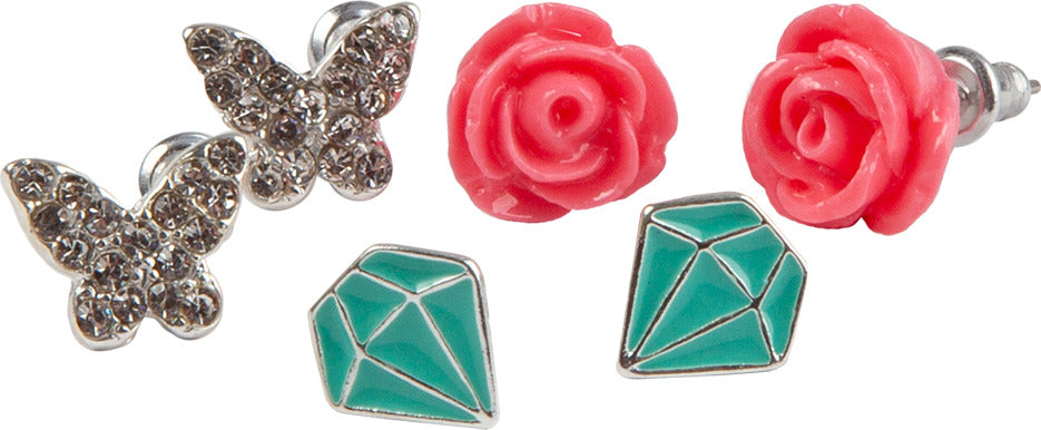 Boutique Rose Studded Earrings Great Pretenders USA