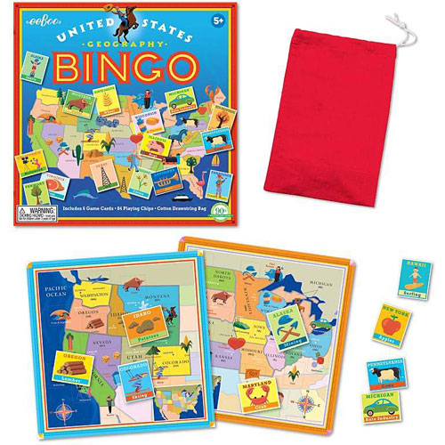 United States Geography Bingo Game Age 5+