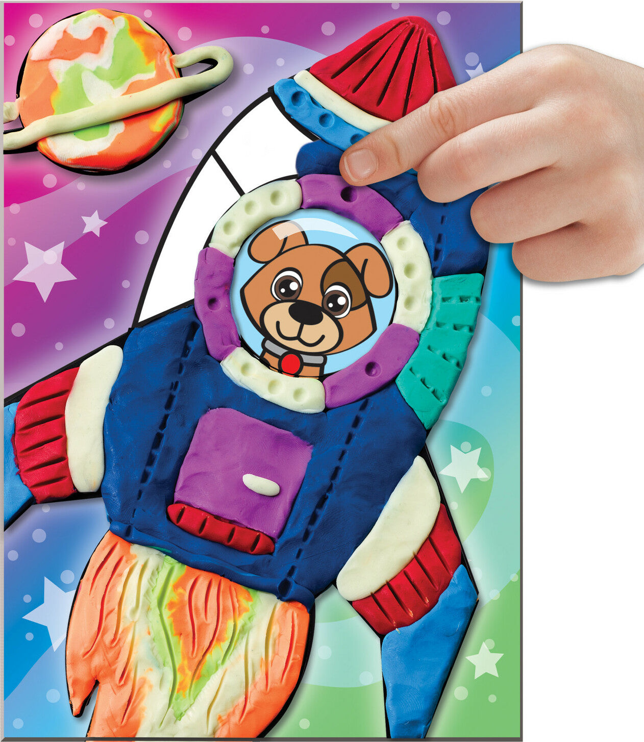 Do Art Coloring With Clay Space Pets