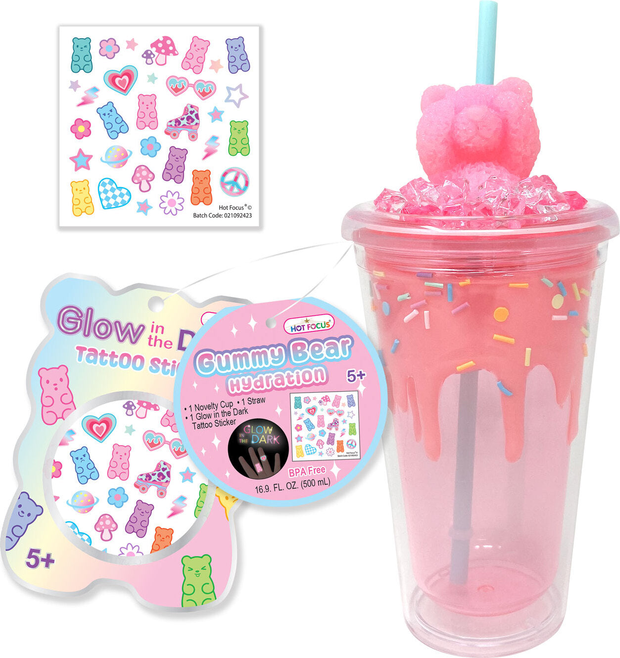 Gummy Bear Hydration, Pink (16.9 FL. oz/500 mL)