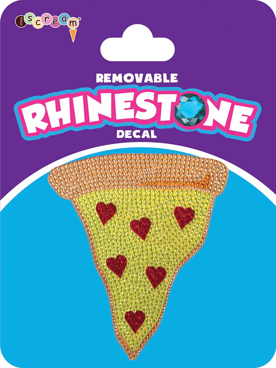 Pizza Slice Small Rhinestone Decal