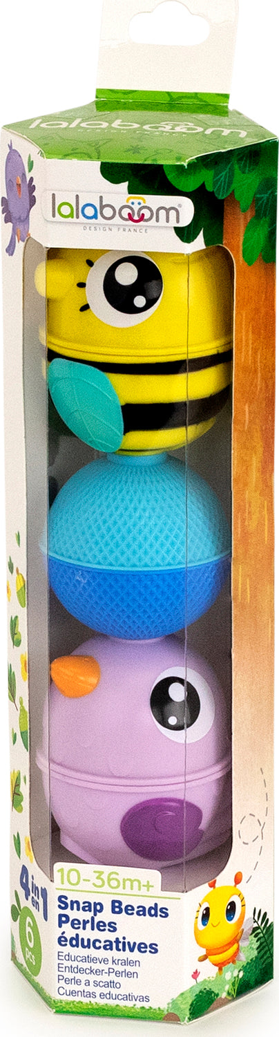 Tube Of Educational Beads  2 Animal Beads Purple  6 Pcs