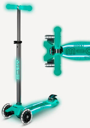 Micro Maxi Glow Plus LED Scooter Jelly Green