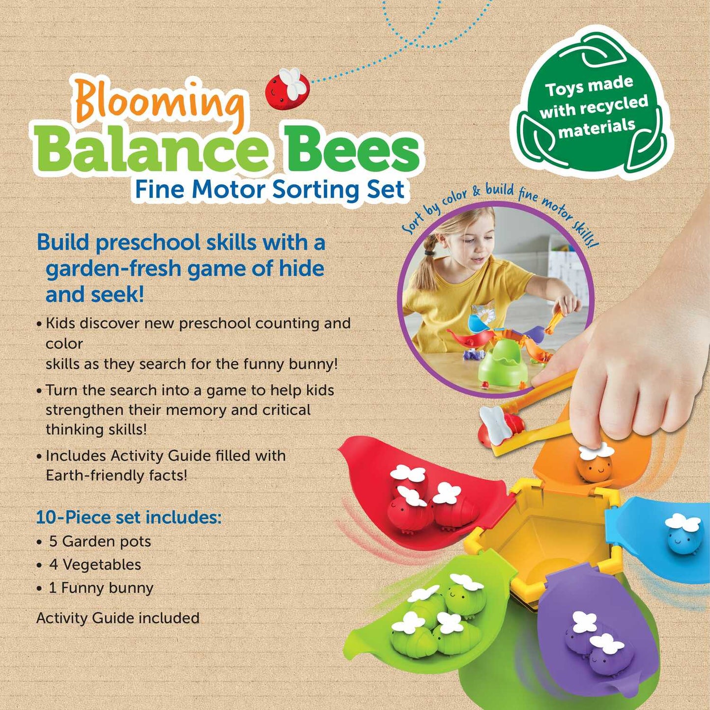 Blooming Balance Bees Fine Motor Sorting Set