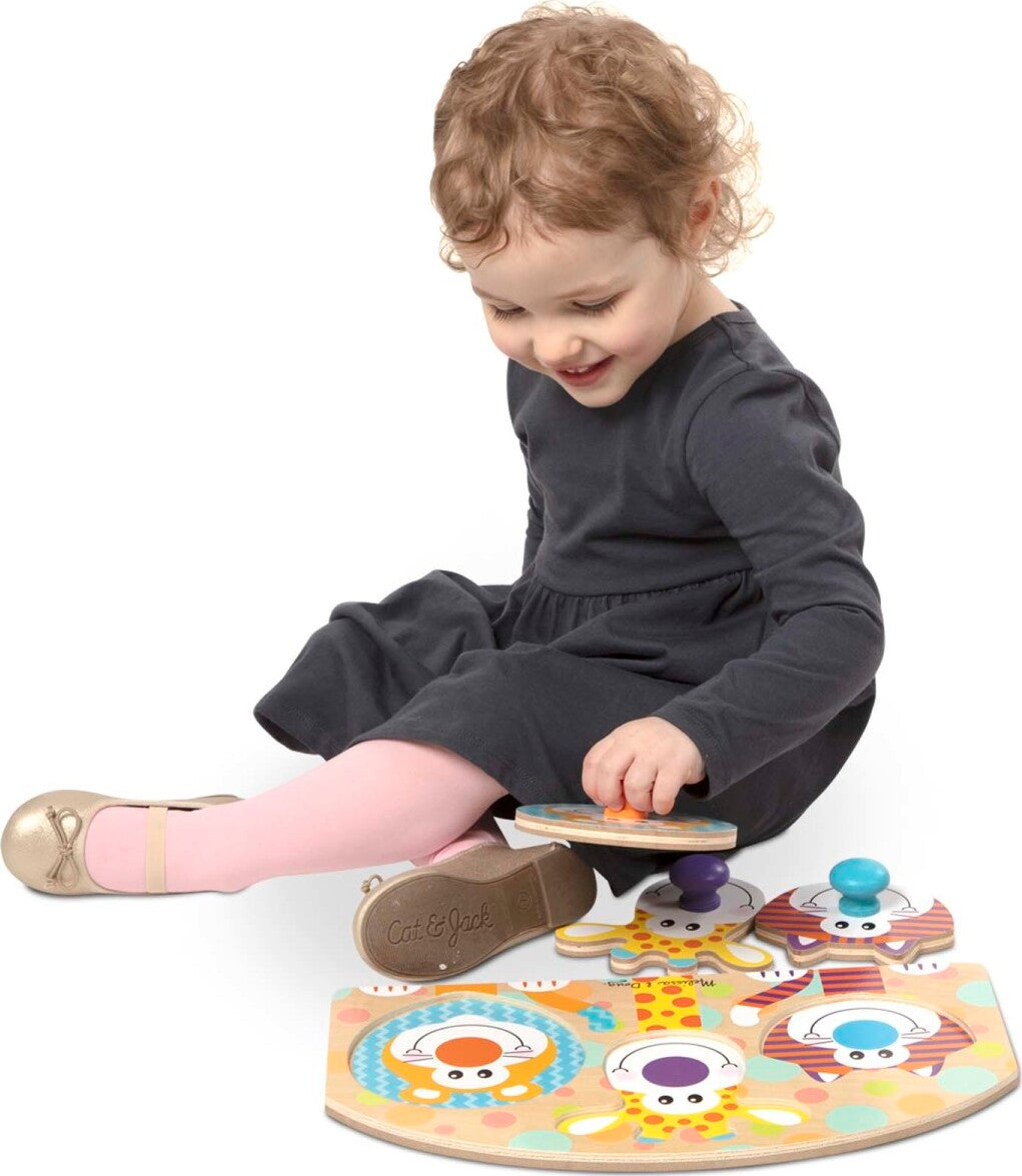 First Play Wooden Jumbo Knob Safari Animal Puzzle