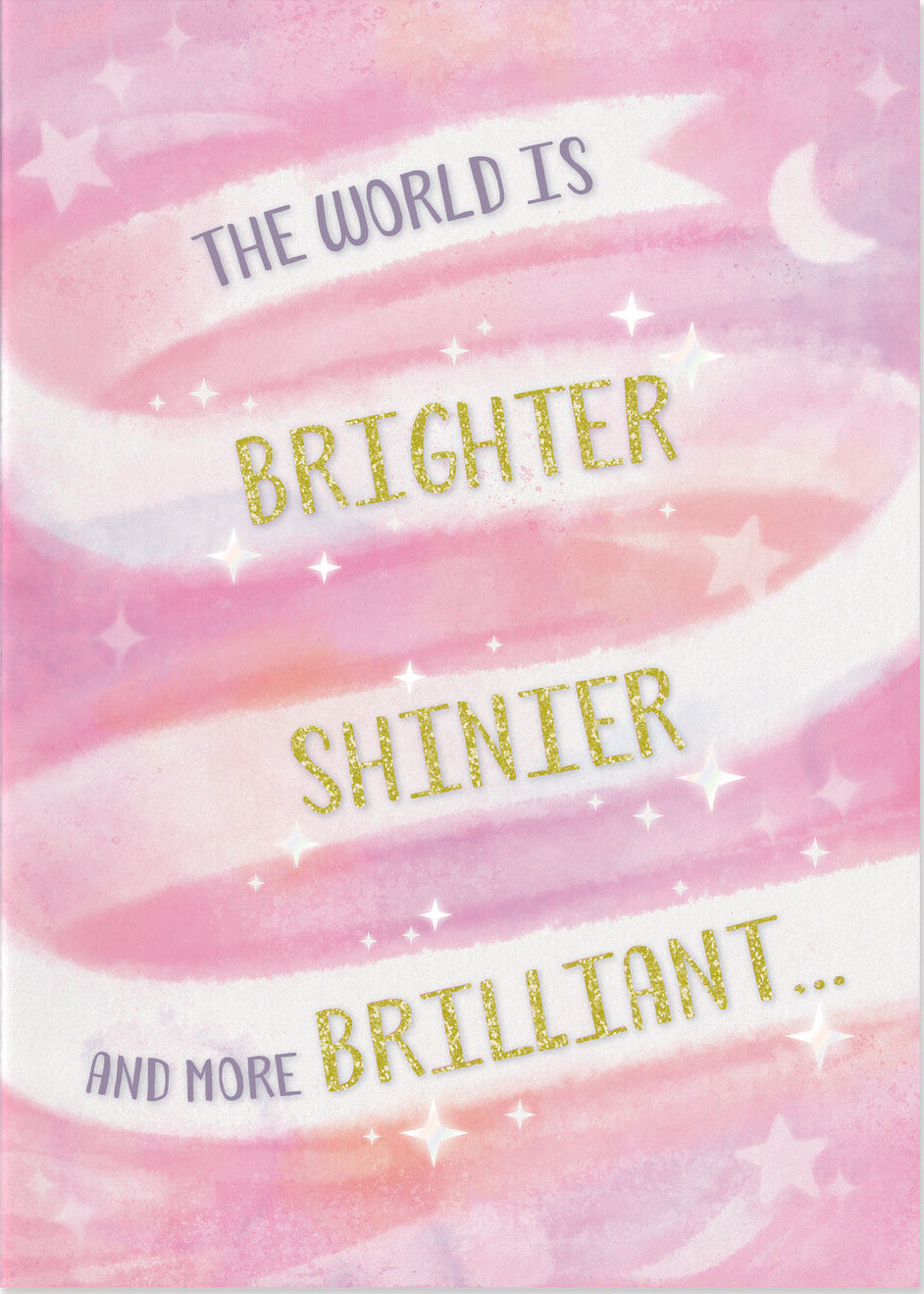 Pink Ribbon Foil Birthday Card