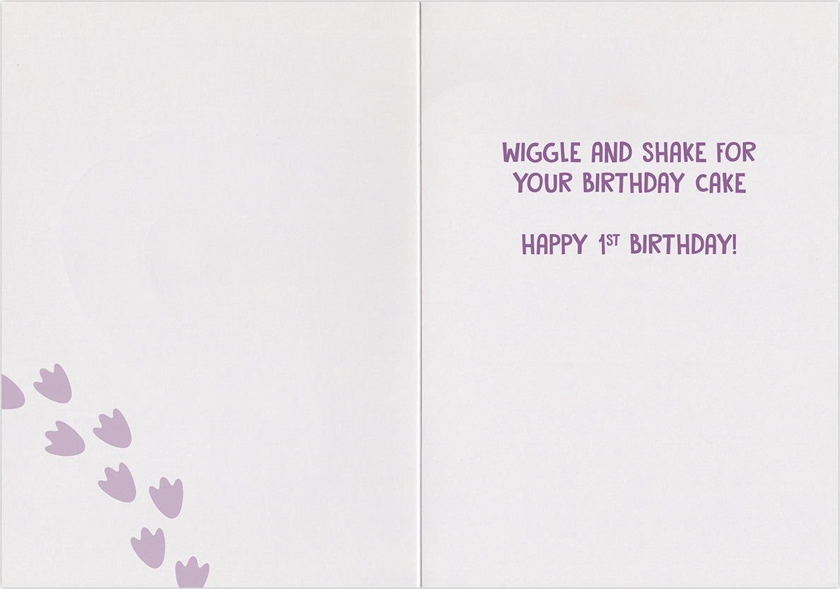 Age 1 Duck Foil Birthday Card