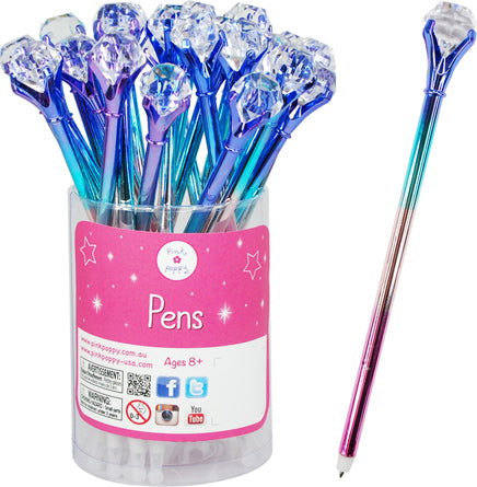 Diamond pen with ombre barrel
