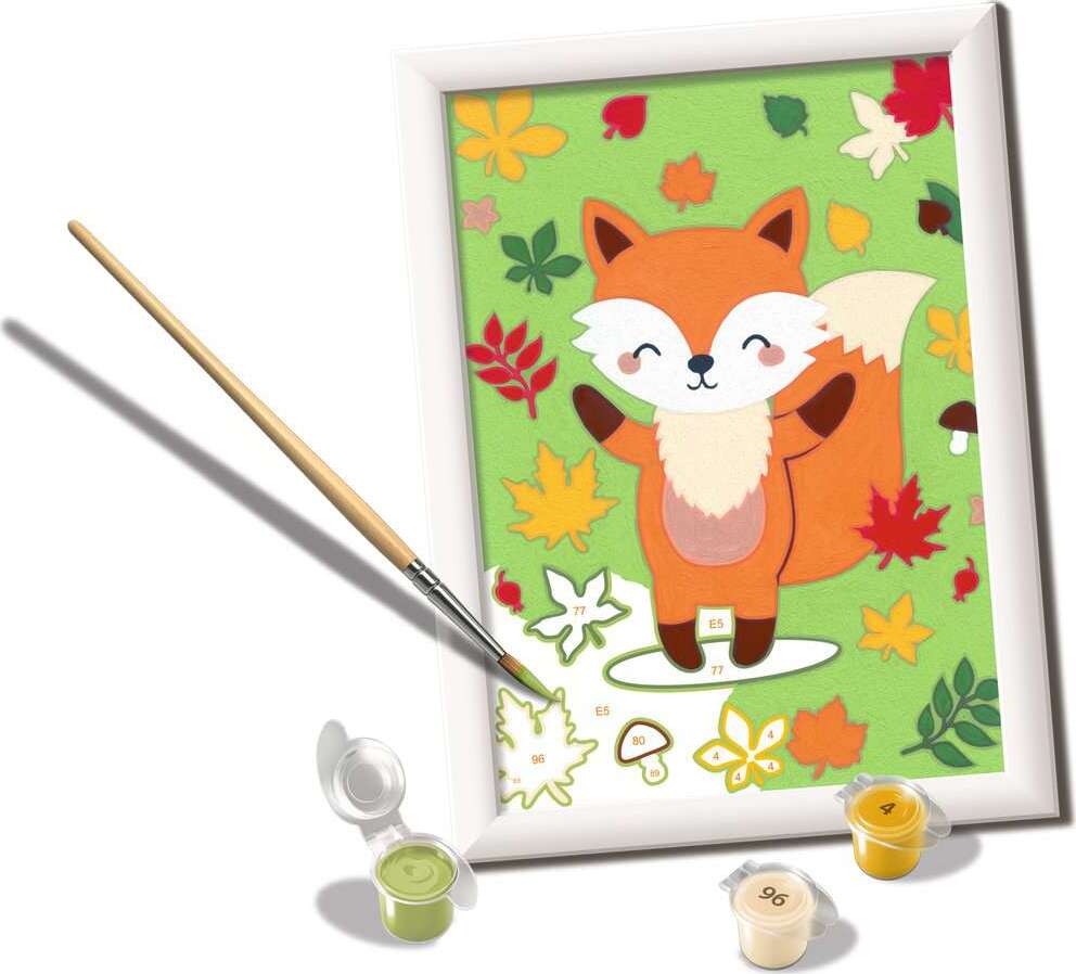 CreArt CreArt - Fantastic Fox - Paint by numbers for kids 7 years up