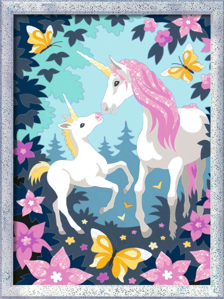 CreArt CreArt - Hello Little Unicorn - Paint by numbers for kids 11 years up