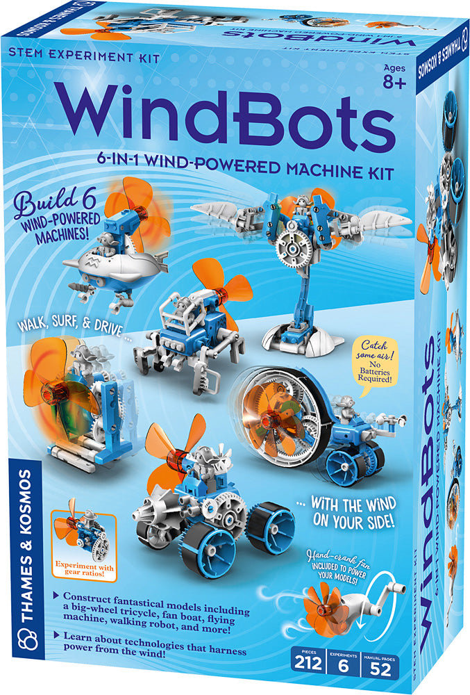 WindBots: 6-in-1 Wind-Powered Machine Kit Age 8+