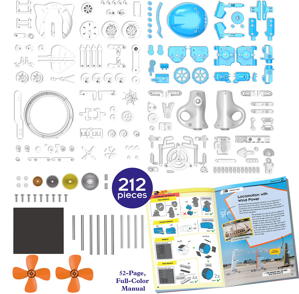 WindBots: 6-in-1 Wind-Powered Machine Kit Age 8+