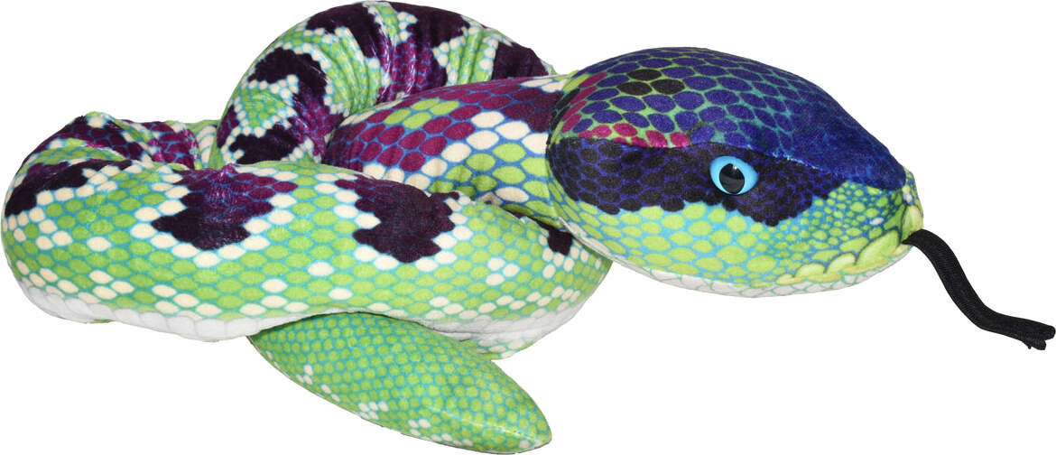 Green Purple Snake Stuffed Animal - 54"