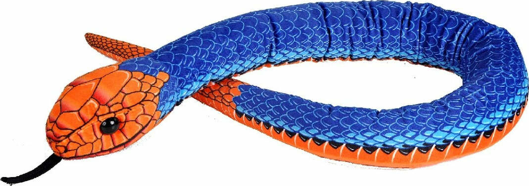 Printed Blue Coral Snake Stuffed Animal - 54"