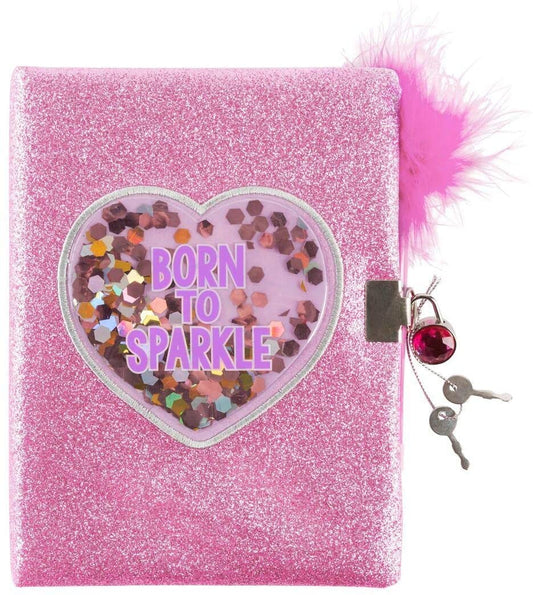 Born To Sparkle Glitter/Confetti Journal