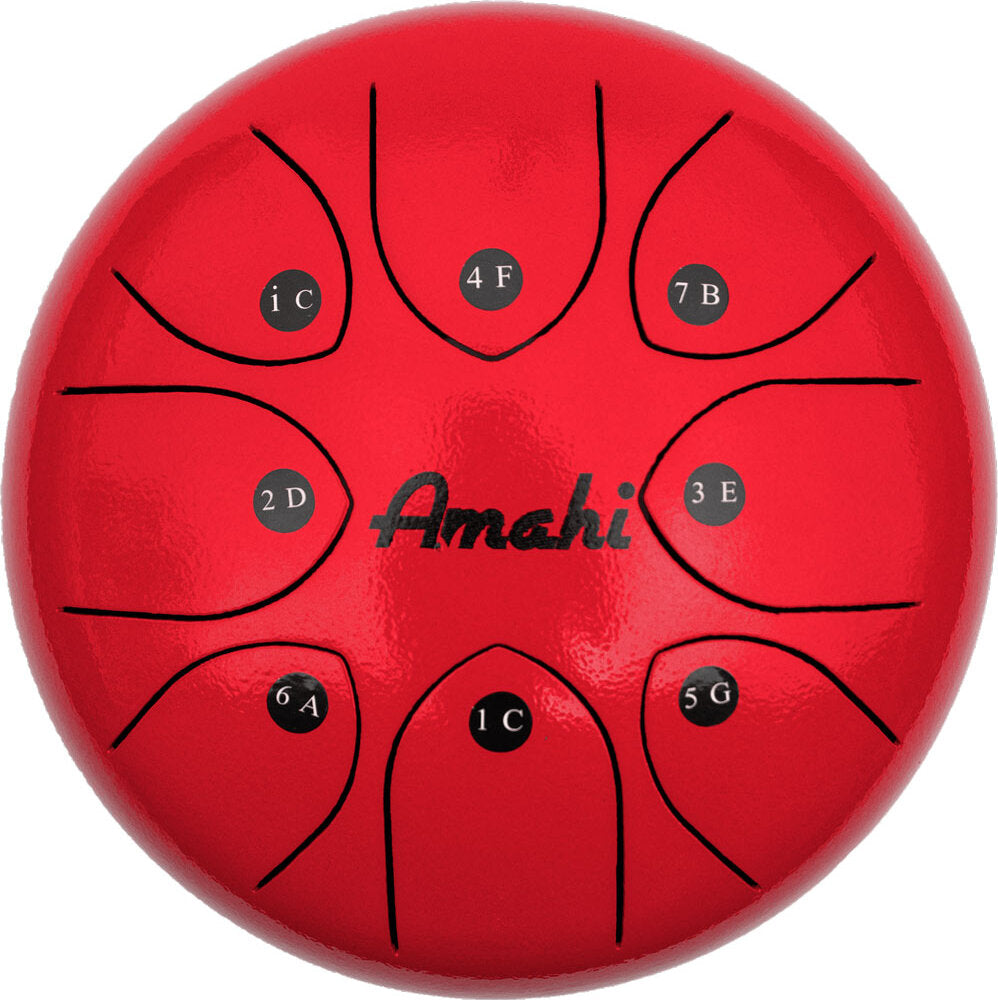 8″ Steel Tongue Drum (Red)