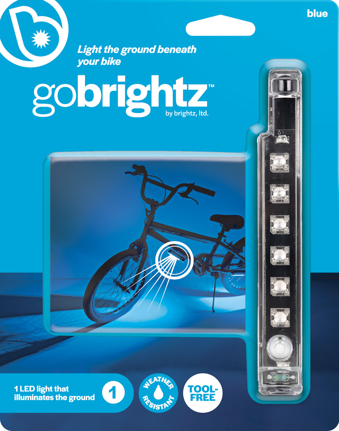 Gobrightz Blue Led Bicycle Light Bar