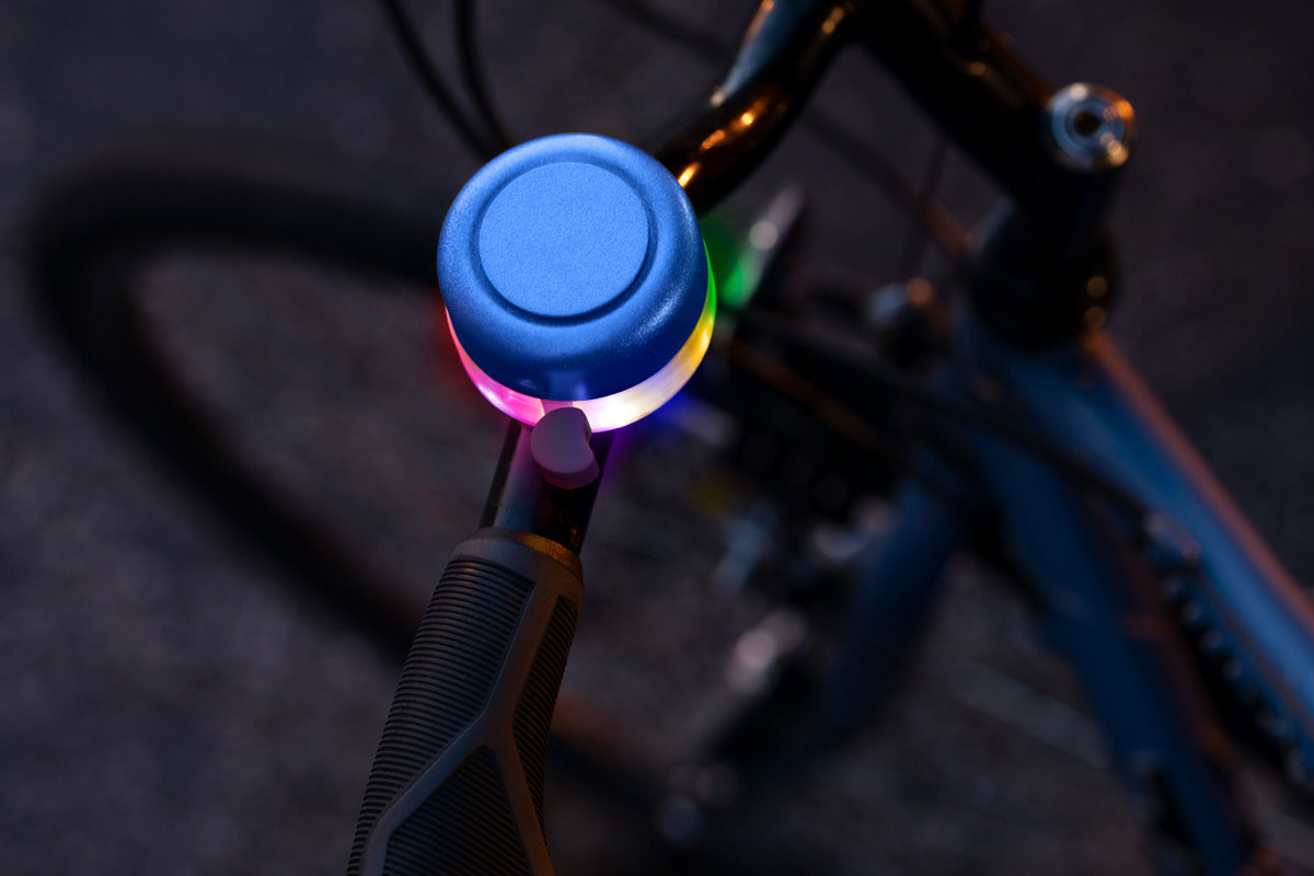 Bellbrightz Blue Bicycle Bell with Twinkling LEDs