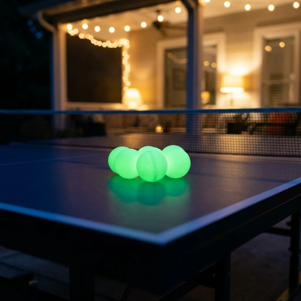 Brightz Glow-in-the-Dark Ping Pong Balls (6-Pack)