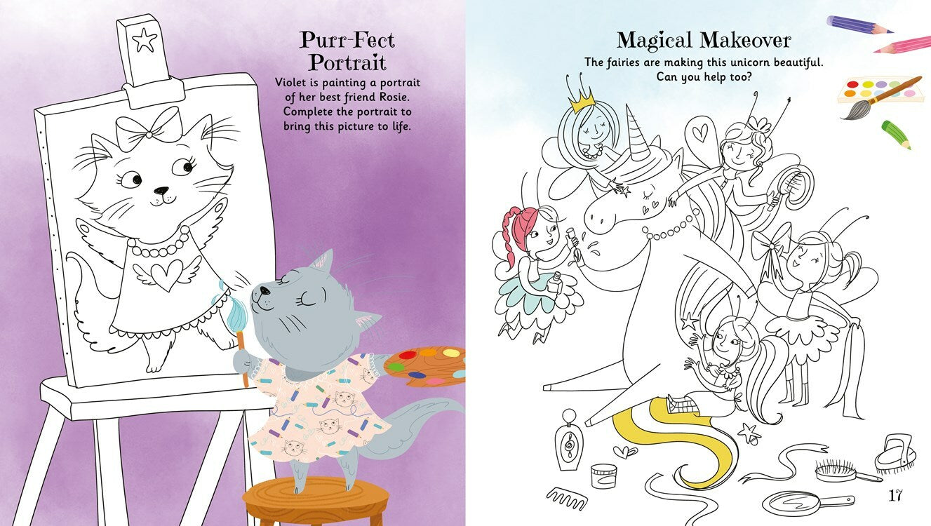 Magical Unicorn Coloring Activity Book