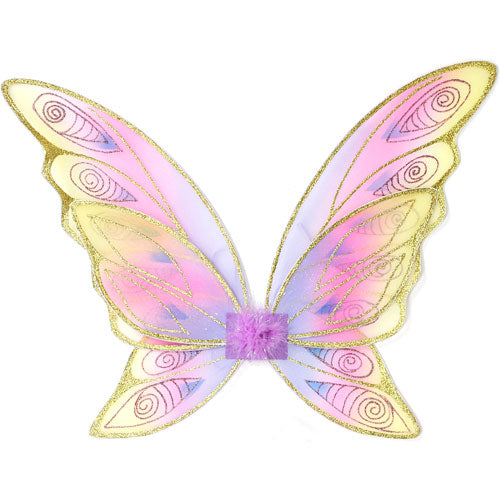 Glitter Rainbow Wings (multi Pastel Gold, OS