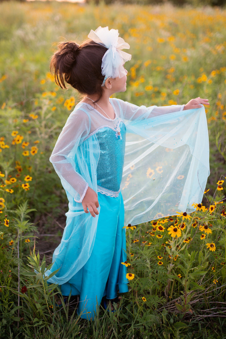 Ice Queen Dress With Cape (Size 3-4)