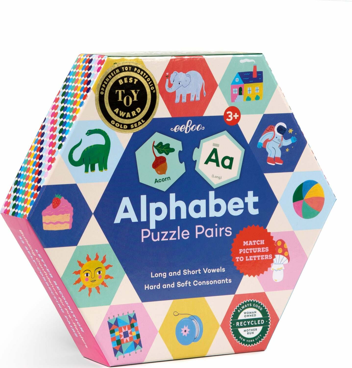 Alphabet Hexagon Puzzle Pairs