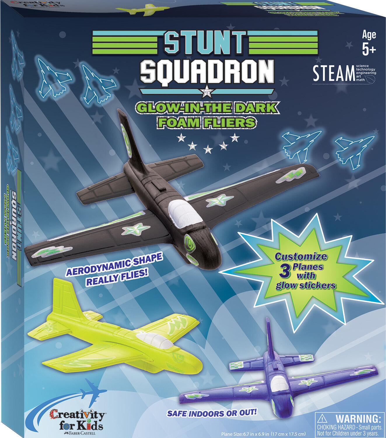 Stunt Squadron Glow In The Dark Foam Fliers