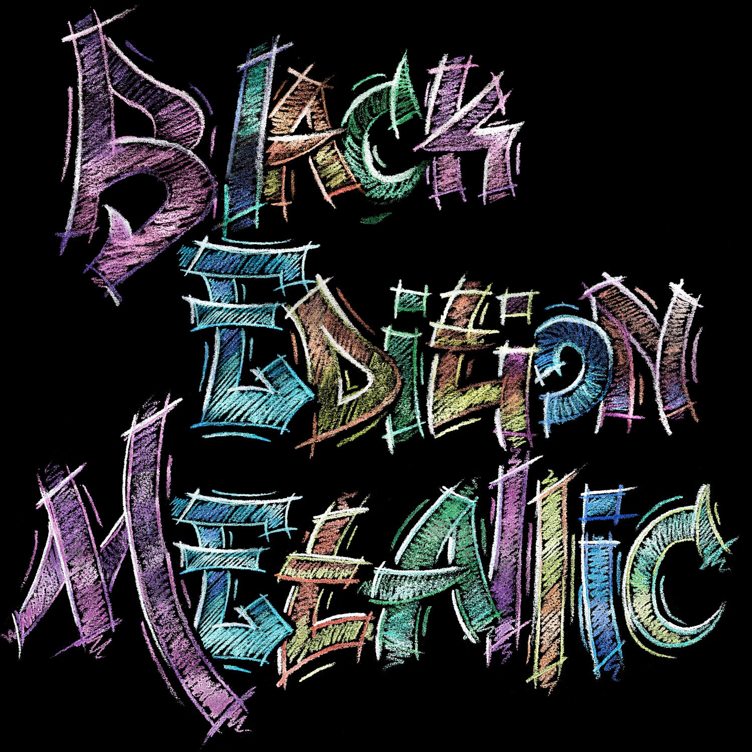 12Ct Metallic Pencils Black Edition