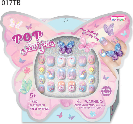 Pop Nail Glitz, Tie Dye Butterfly