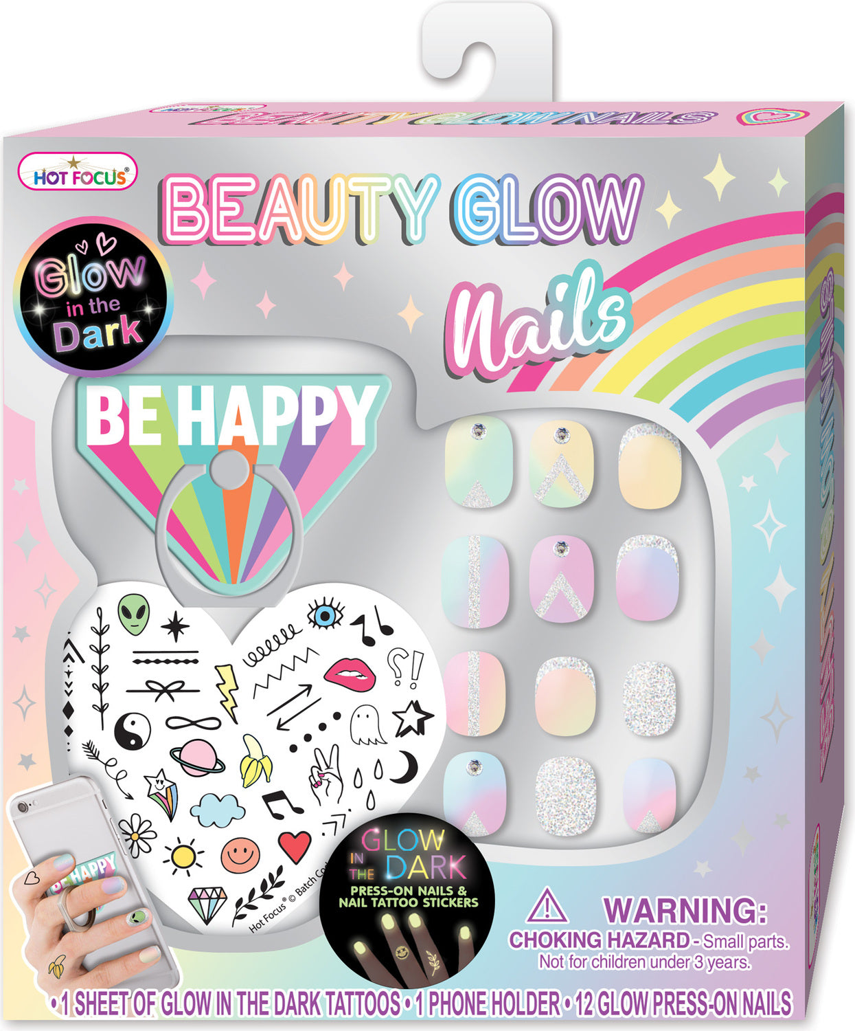 Beauty Glow Nails, Rainbow