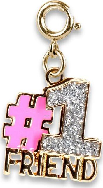 Gold Glitter 1 Friend Charm