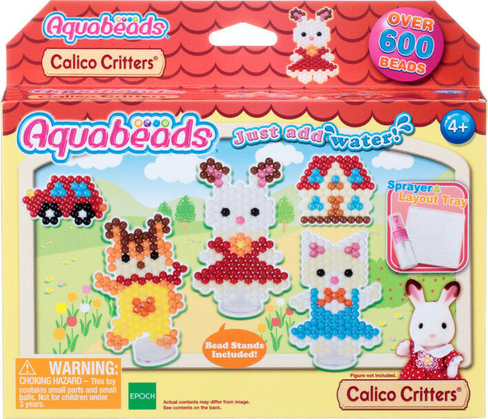Aquabeads Calico Critters Character Set - 600+ Beads With Display Stand For Kids Crafts