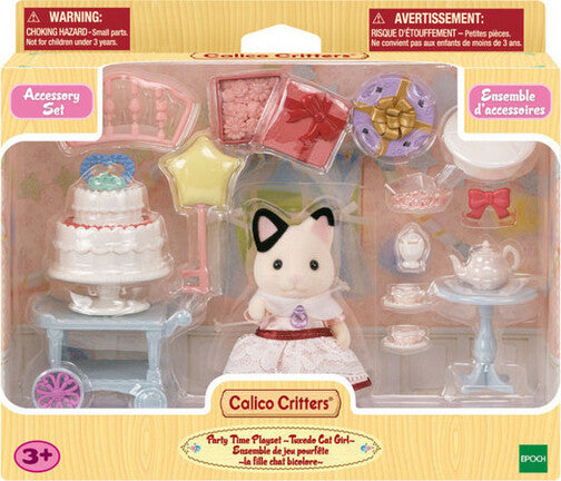 Calico Critters Party Time Playset -Tuxedo Cat Girl