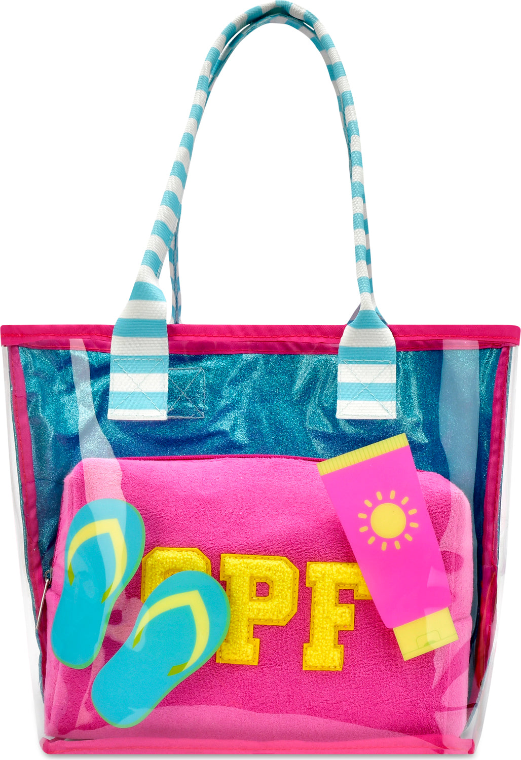 Pool Party Clear Tote 2-Piece Set