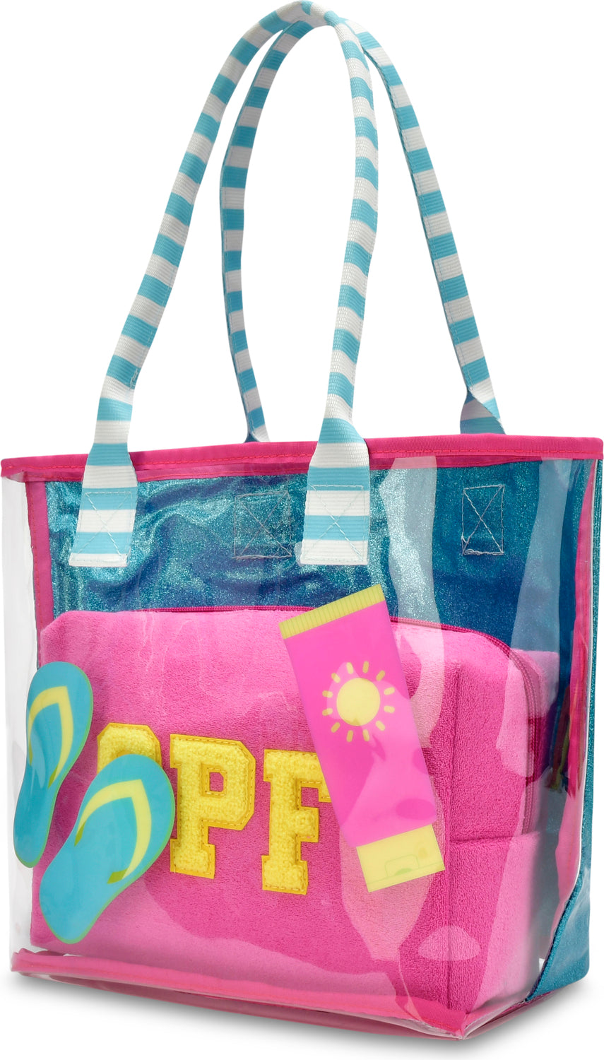 Pool Party Clear Tote 2-Piece Set