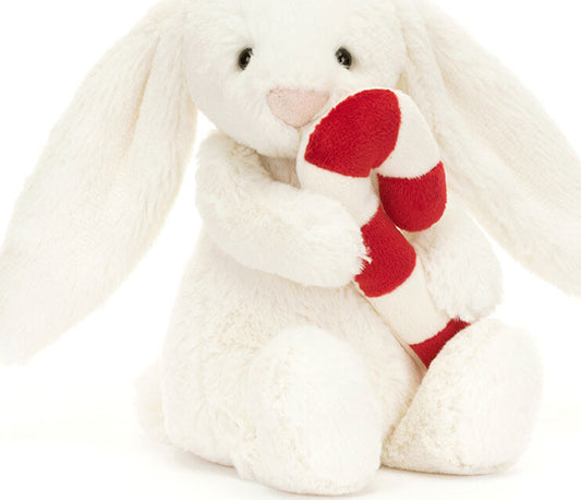 Bashful Bunny With Candy Cane