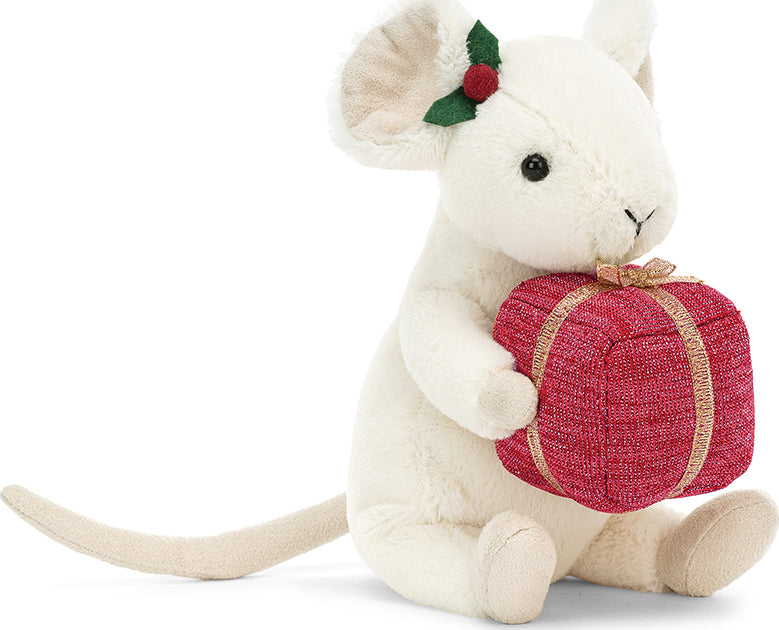 Jellycat Merry Mouse Present