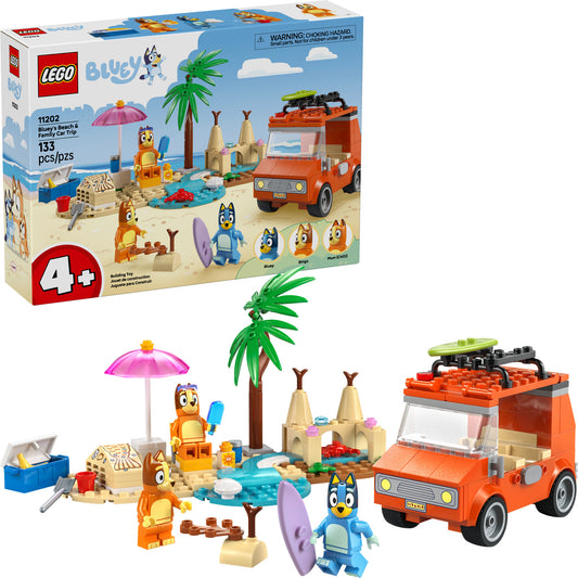 LEGO Bluey: Bluey's Beach & Family Car Trip