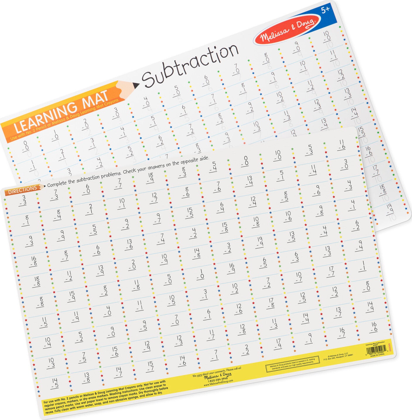 Subtraction Activity Mat