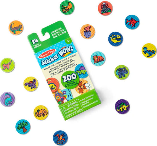 Sticker WOW! Mini Activity Pad and Refill Stickers - Dinosaur