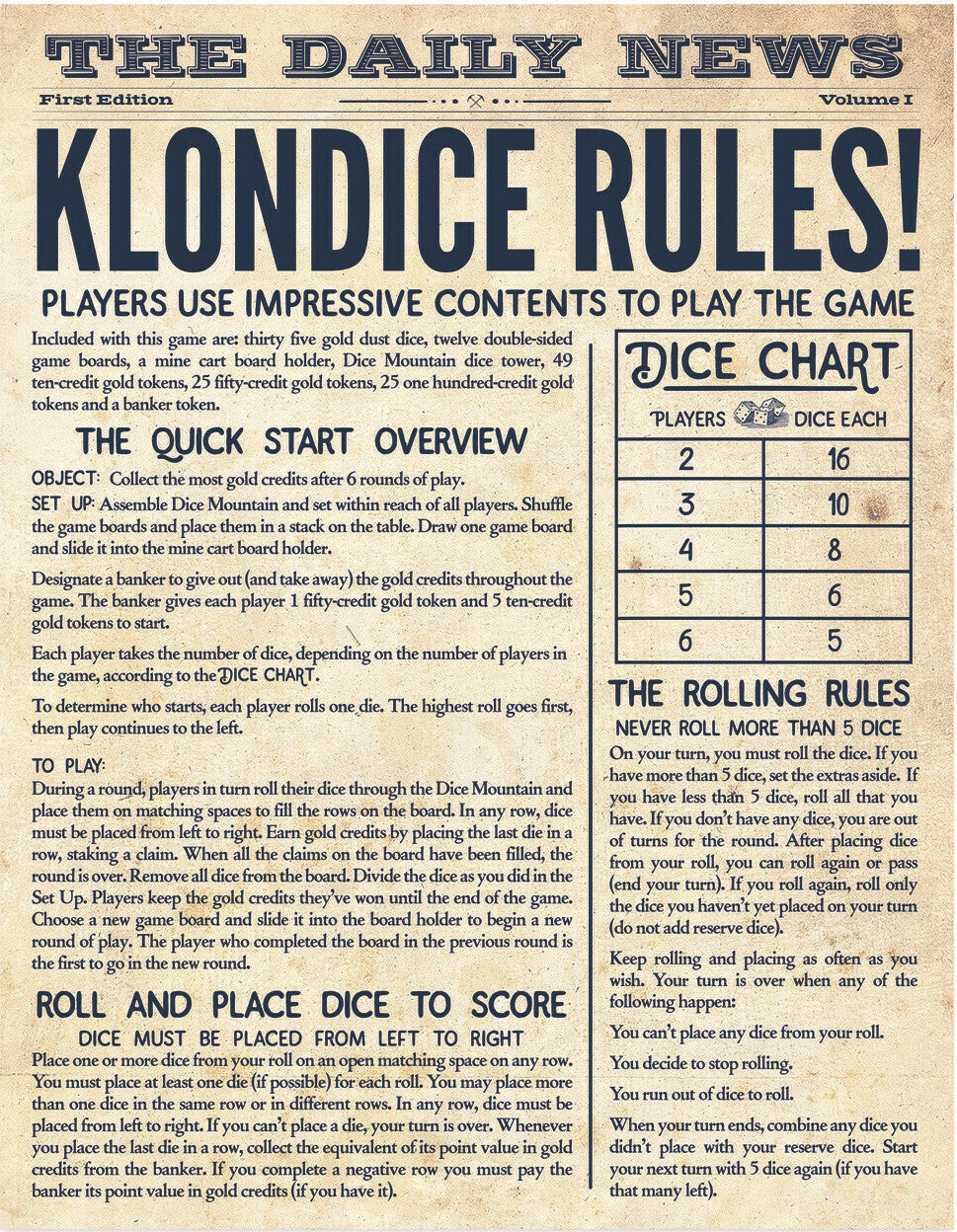 Klondice (dice game)