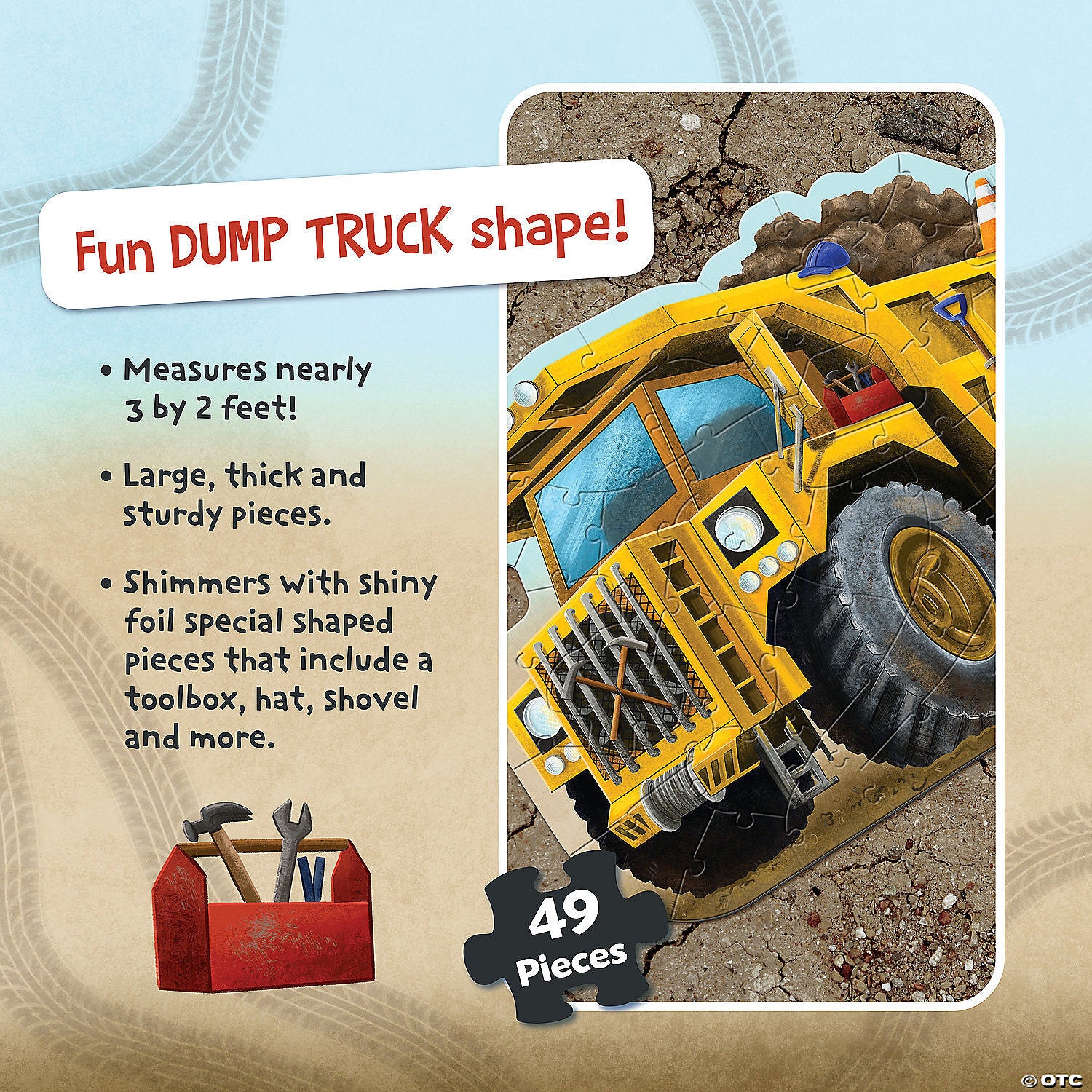 Shiny Dump Truck Floor Puzzle