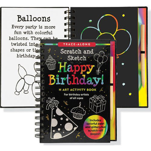 Happy Birthday! Scratch & Sketch (An Art Activity Book for Birthday Artists of All Ages) (Trace-Along Scratch and Sketch)