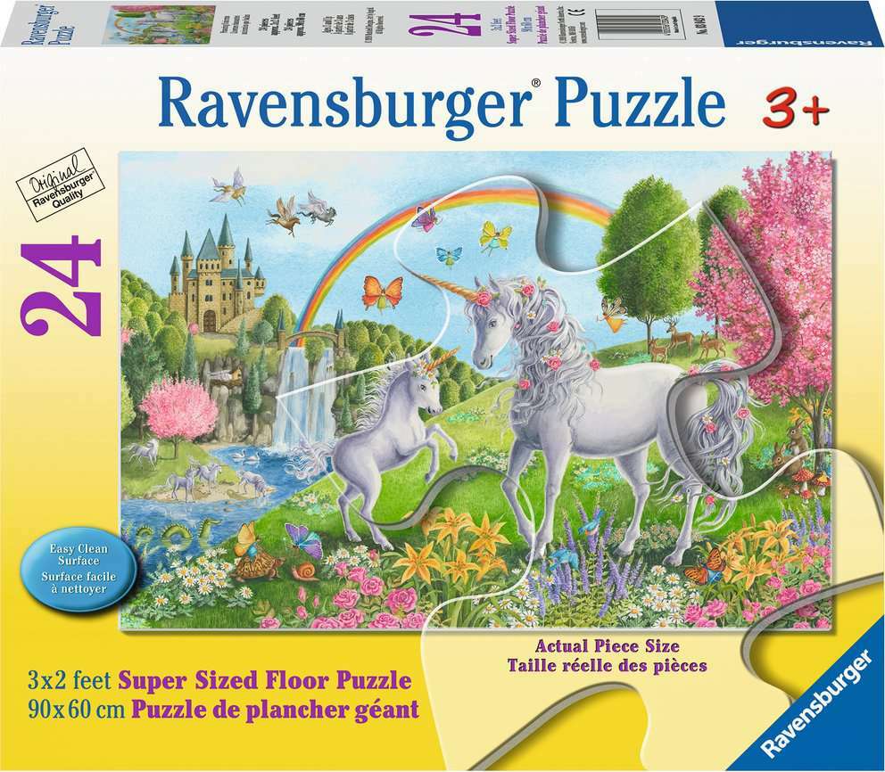 24 Pc Prancing Unicorns Floor Puzzle