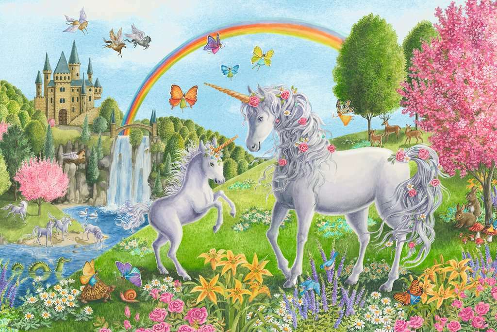 24 Pc Prancing Unicorns Floor Puzzle