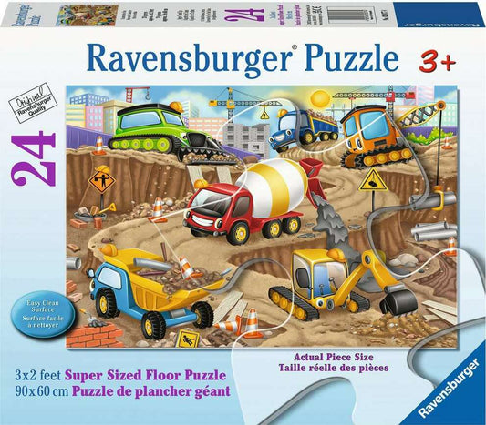 24 Pc Construction Fun Floor Puzzle